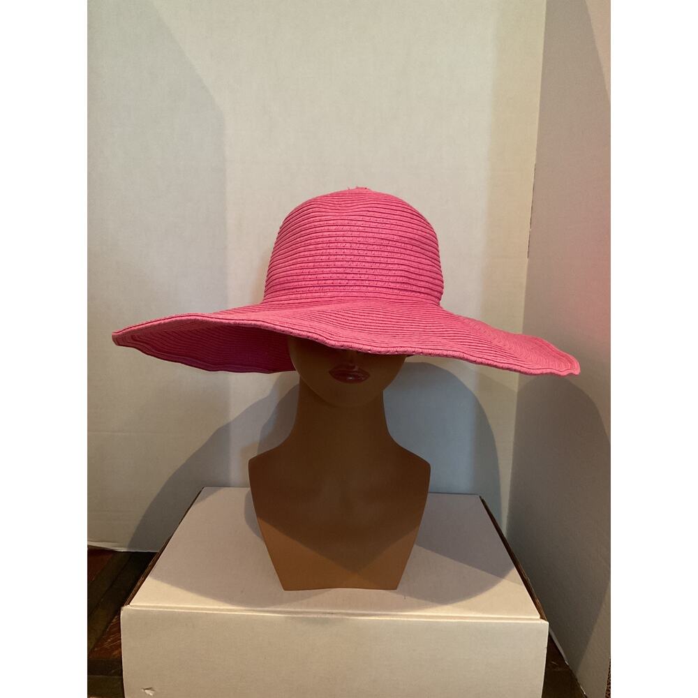 Ole	 America - All Fiber Woven Wide Brim Sun Hat - Pink - One Size
